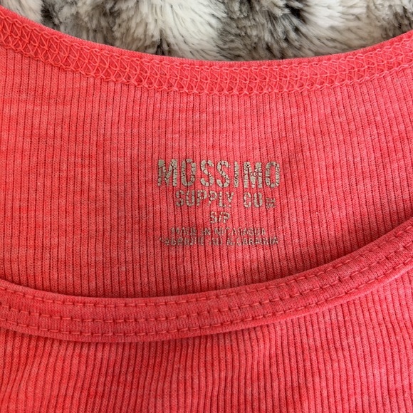 Mossimo Coral Ribbed Tank Size S/P - Picture 4 of 6